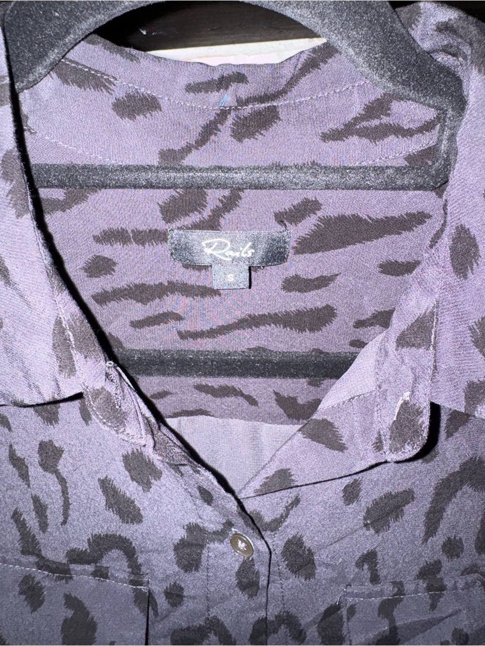 Black Animal Print Shirt Midi Dress - Picture 2 of 7